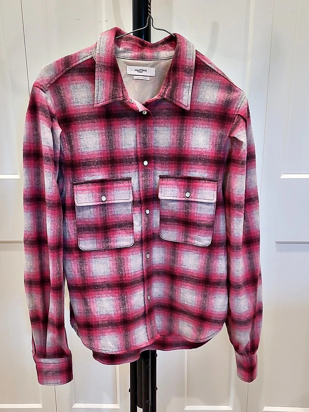 Isabel Marant Étoile Plaid Wool Blend Shirt